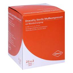 Abbildung: Dracofix Peel Kompressen ste 25X2 St, Kompressen PZN 03388097
