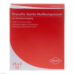 Abbildung: Dracofix Peel Kompressen ste Kompressen, 25X2 St PZN 03388111
