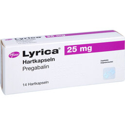 Abbildung: Lyrica 25 mg Hartkapseln 14 St, Hartkapseln PZN 03389085