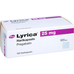 Abbildung: Lyrica 25 mg Kapseln 100 St, Hartkapseln PZN 03389234