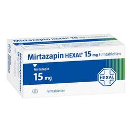 Abbildung: Mirtazapin Hexal 15 mg Filmtabletten 50 St, Filmtabletten PZN 03393359