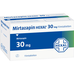 Abbildung: Mirtazapin Hexal 30 mg Filmtabletten 20 St, Filmtabletten PZN 03393483