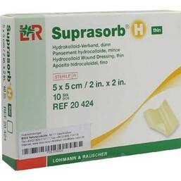 Abbildung: Suprasorb H Hydrokolloidverband 5x5cm dünn 10 St, Verband PZN 03393520