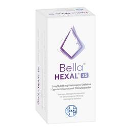 Abbildung: Bella Hexal 35 überzogene Tabletten 6X21 St, Überzogene Tabletten PZN 03393810