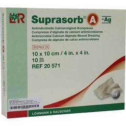 Abbildung: Suprasorb A + Ag Antimik.Cal.A 10 St, Kompressen PZN 03398552