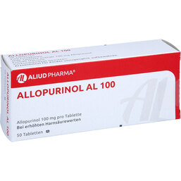 Abbildung: Allopurinol AL 100 Tabletten 50 St, Tabletten PZN 03399801