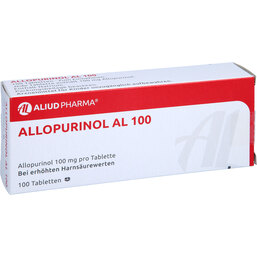 Abbildung: Allopurinol AL 100 Tabletten 100 St, Tabletten PZN 03399818