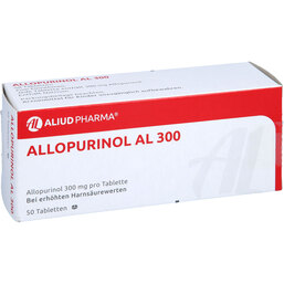 Abbildung: Allopurinol AL 300 Tabletten 50 St, Tabletten PZN 03399830