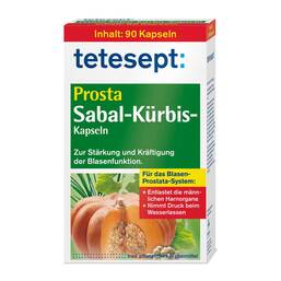 Abbildung: Tetesept Prosta Sabal-Kürbis-Kapseln Weichkapseln, 90 St PZN 03401685