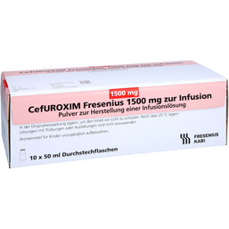 Abbildung: Cefuroxim Fresenius 1500 mg Pulver Infusionslösung -Herstellung 10X50 ml, Pulver zur Herstellung einer Infusionslösung PZN 03405306