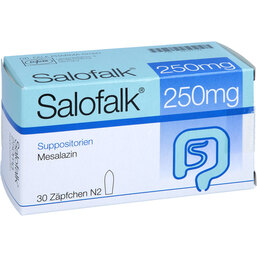 Abbildung: Salofalk 250 mg Suppositorien 30 St, Suppositorien PZN 03407133