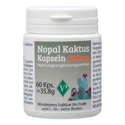 Abbildung: Nopal Kaktus 500 mg Kapseln 60 St, Kapseln PZN 03416132