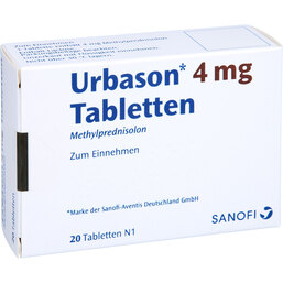 Abbildung: Urbason 4 mg Tabletten 20 St, Tabletten PZN 03416735