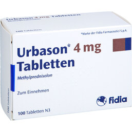 Abbildung: Urbason 4 mg Tabletten 100 St, Tabletten PZN 03416741