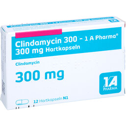 Abbildung: Clindamycin 300 1A Pharma Hartkapseln 12 St, Hartkapseln PZN 03417829