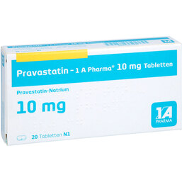 Abbildung: Pravastatin 1A Pharma 10 mg Tabletten 20 St, Tabletten PZN 03417887