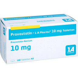 Abbildung: Pravastatin 1A Pharma 10 mg Tabletten 100 St, Tabletten PZN 03417901