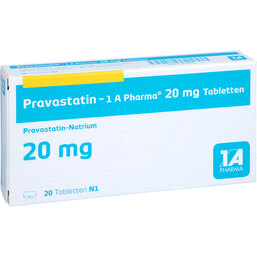 Abbildung: Pravastatin 1A Pharma 20 mg Tabletten 20 St, Tabletten PZN 03417918