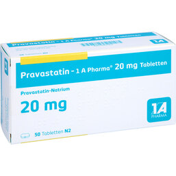 Abbildung: Pravastatin 1A Pharma 20 mg Tabletten 50 St, Tabletten PZN 03417953