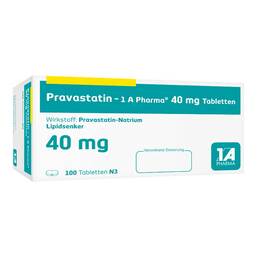 Abbildung: Pravastatin 1A Pharma 40 mg Tabletten 100 St, Tabletten PZN 03418088