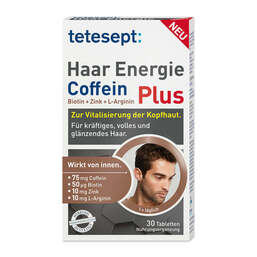 Abbildung: Tetesept Haar Energie Coffein Plus Filmtabletten Filmtabletten, 30 St PZN 03418728
