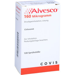 Abbildung: Alvesco 160 µg 120 Hub Dosieraerosol 1 St, Dosieraerosol PZN 03418958