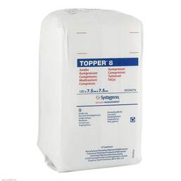 Abbildung: Topper 8 Kompresse unsteril 7,5x7,5 cm 100 St, Kompressen PZN 03420470
