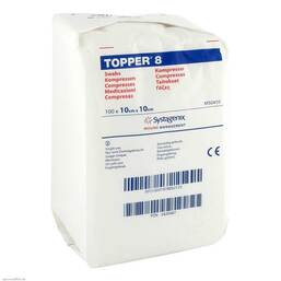 Abbildung: Topper 8 Kompresse unsteril 10x10 cm 100 St, Kompressen PZN 03420487
