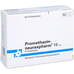Abbildung: Promethazin neuraxpharm 10 mg Filmtabletten 50 St, Filmtabletten PZN 03421452