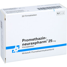 Abbildung: Promethazin neuraxpharm 25 mg Filmtabletten 20 St, Filmtabletten PZN 03421630