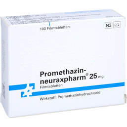 Abbildung: Promethazin neuraxpharm 25 mg Filmtabletten 100 St, Filmtabletten PZN 03421908