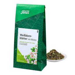 Abbildung: Weissdornblätter mit Blüten Arzneitee bio Salus 100 g, Tee PZN 03424918