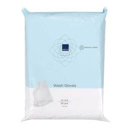 Abbildung: Molton Waschhandschuhe 16x23 cm geschweißt 50 St, Handschuhe PZN 03429525