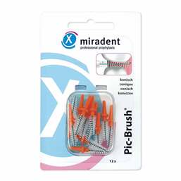 Abbildung: Miradent Interdentalbürste Pic-Brush coni orange 12 St PZN 03430770