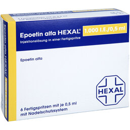 Abbildung: Epoetin alfa Hexal 1000 I.E. / 0,5 ml Fertigspritzen 6X0.5 ml, Fertigspritzen PZN 03435046