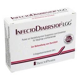 Abbildung: Infectodiarrstop LGG Pulver zur Herstellung einer Suspension zum Einnehmen 6 St, Pulver zur Herstellung einer Suspension zum Einnehmen PZN 03436726