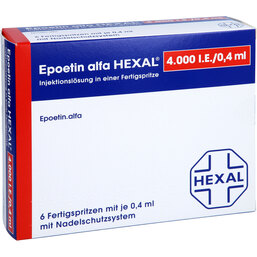 Abbildung: Epoetin alfa Hexal 4000 I.E. / 0,4 ml Fertigspritzen 6X0.4 ml, Fertigspritzen PZN 03438062