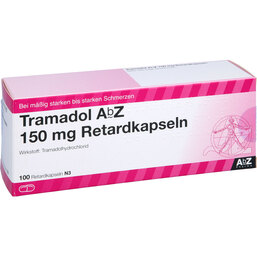 Abbildung: Tramadol AbZ 150 mg retard K 100 St, Retard-Kapseln PZN 03445926
