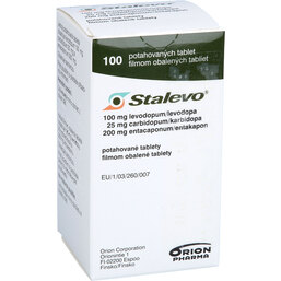 Abbildung: Stalevo 100 mg / 25 mg / 200 mg Filmtabletten 100 St, Filmtabletten PZN 03446239