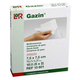 Abbildung: Gazin Kompressen 7,5x7,5cm 8 5X2 St, Kompressen PZN 03448971