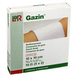 Abbildung: Gazin Kompressen 10x10cm 8fa Kompressen, 5X2 St PZN 03448988