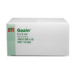 Abbildung: Gazin Kompressen 5x5cm 8fach Kompressen, 50X2 St PZN 03449048