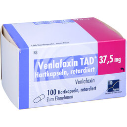 Abbildung: Venlafaxin TAD 37,5 mg Hartkapseln retardiert 100 St, Retard-Kapseln PZN 03451105