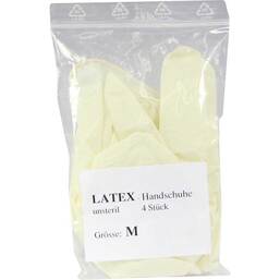 Abbildung: Handschuhe Einmal Latex unsteril mittel Handschuhe, 4 St PZN 03465142