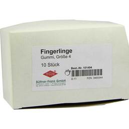 Abbildung: Fingerling Gummi Größe 4 trans 10 St PZN 03465544