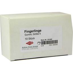 Abbildung: Fingerling Gummi Größe 5 trans 10 St PZN 03465550