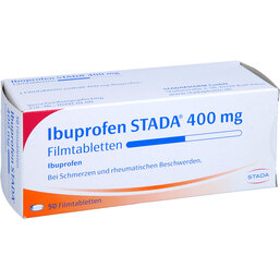 Abbildung: Ibuprofen STADA 400 mg Filmtabletten 50 St, Filmtabletten PZN 03470841