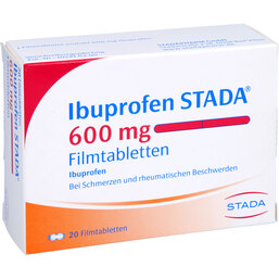 Abbildung: Ibuprofen STADA 600 mg Filmtabletten 20 St, Filmtabletten PZN 03470864