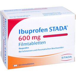 Abbildung: Ibuprofen STADA 600 mg Filmtabletten 50 St, Filmtabletten PZN 03470870