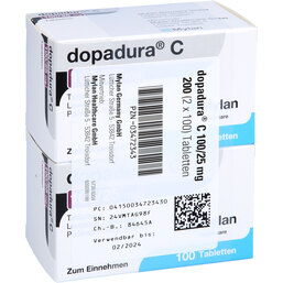Abbildung: Dopadura C 100 / 25 mg Tabletten 200 St, Tabletten PZN 03472343